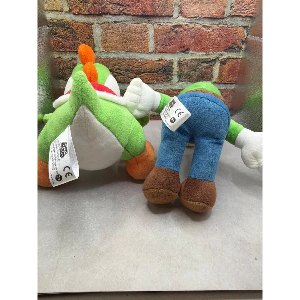 Super Mario Bros Yoshi & Luigi Plush Toys 7" Green & Blue Characters Nintendo - Picture 5 of 5
